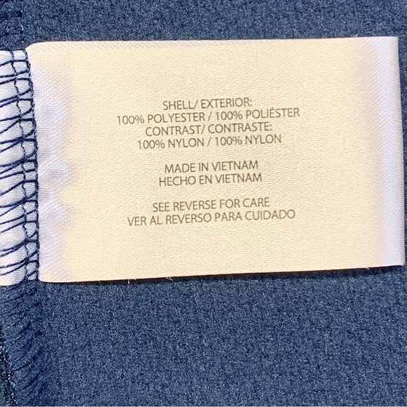 Orvis Men's Bonded Mesh Mid Weight Full Zip Navy Blue Fleece Jacket - Size Large - Picture 13 of 16